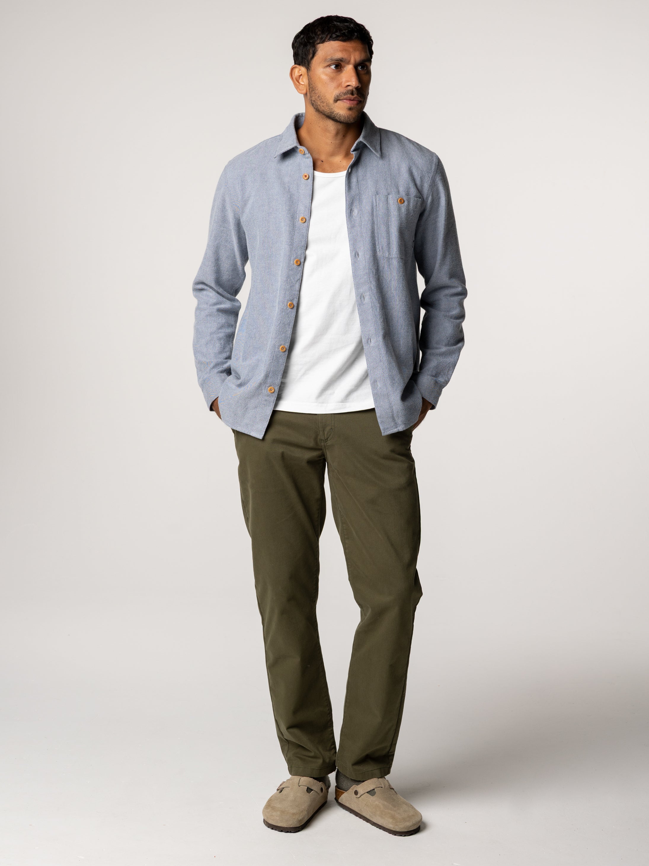 Gylly Shirt in Indigo Dobby