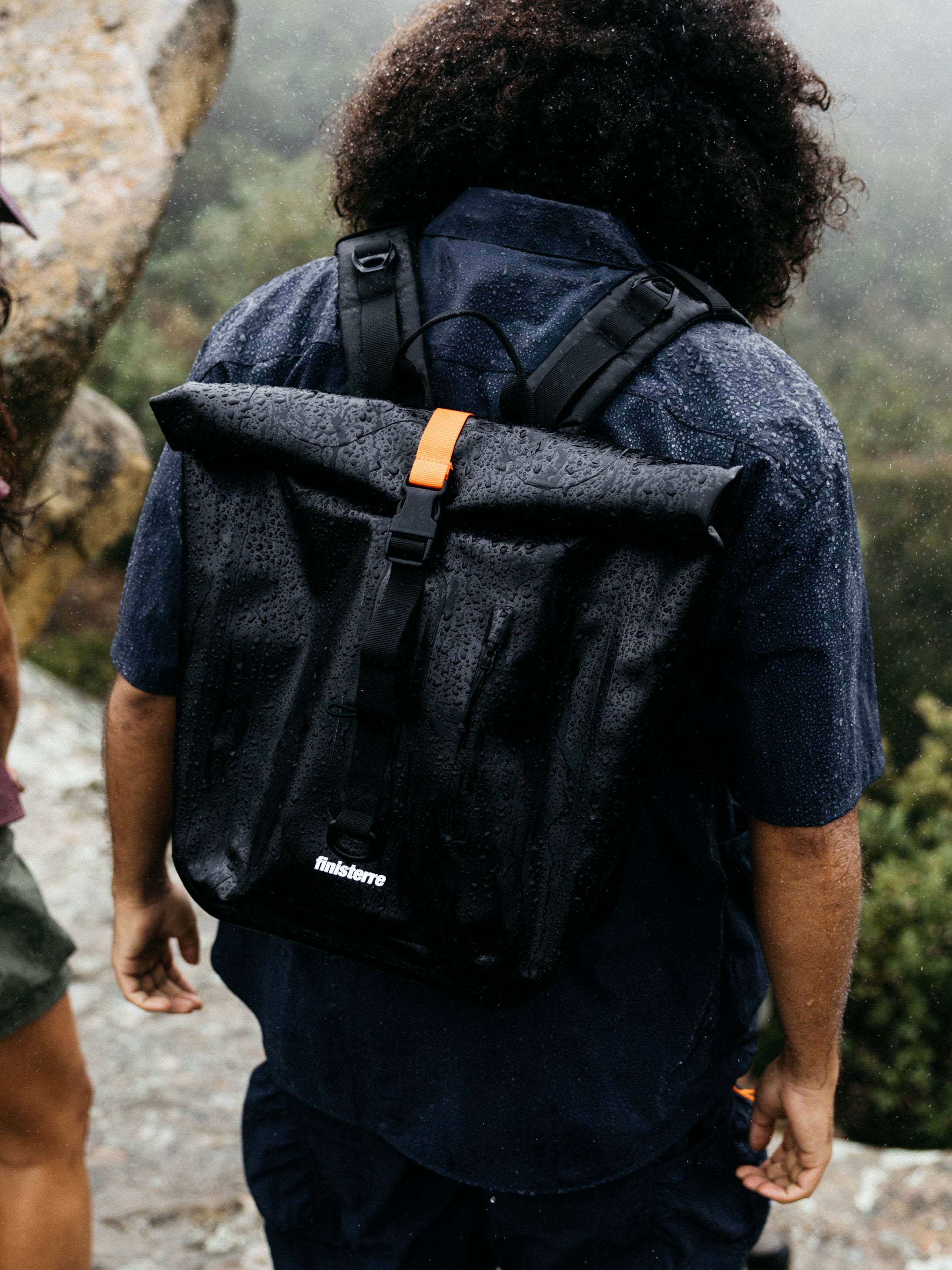20L Waterproof Roll Top Backpack in Black