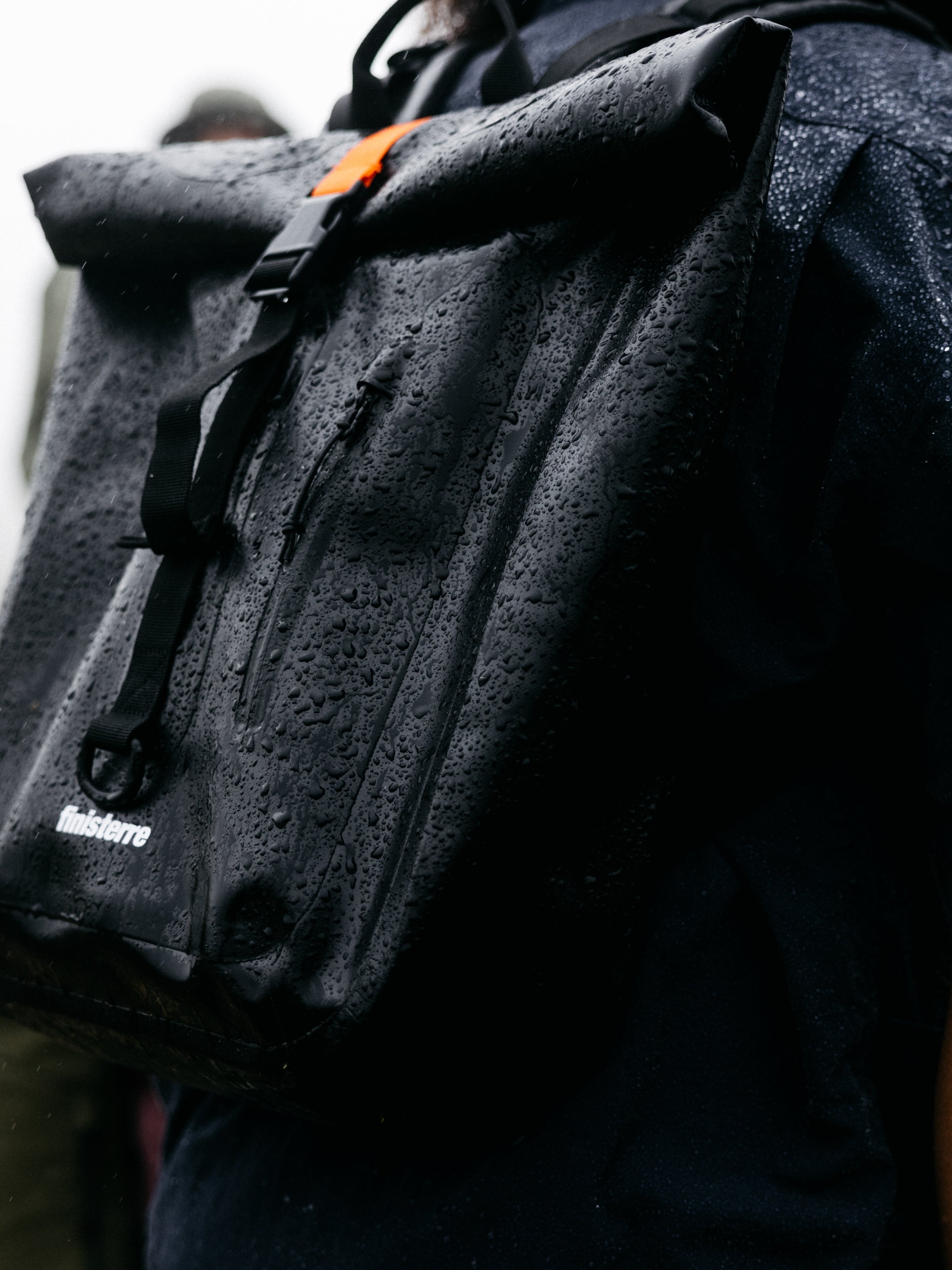 20L Waterproof Roll Top Backpack in Black