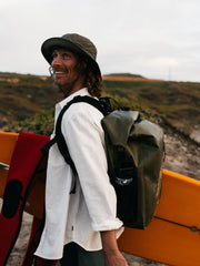 30L Waterproof Roll Top Backpack in Olive