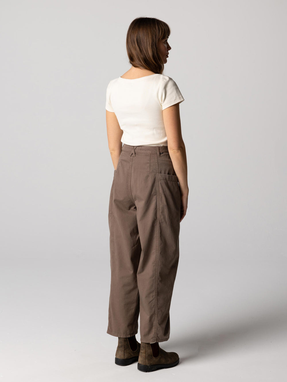 Organic White Ribbed T-Shirt - Powes