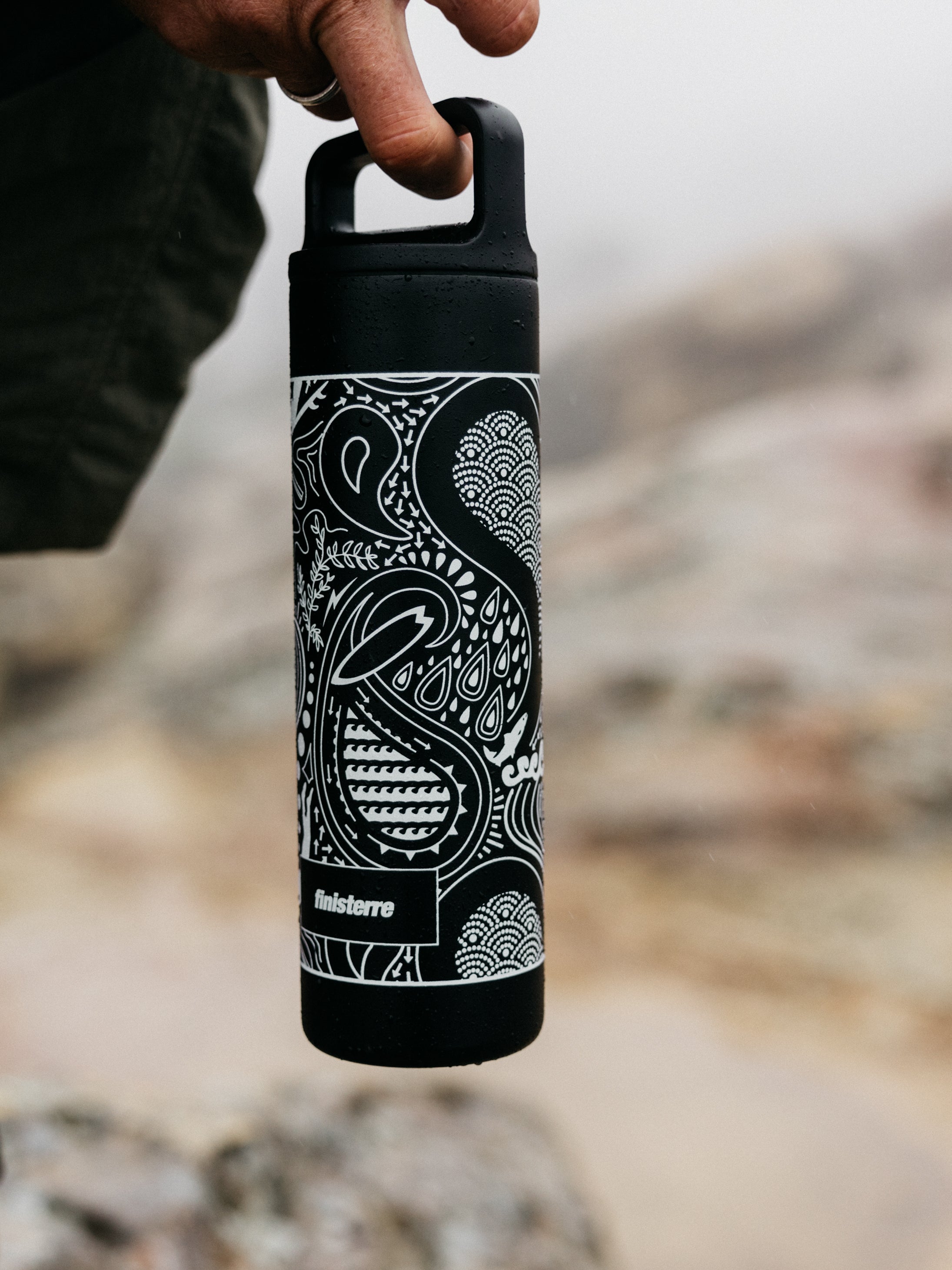MiiR 20oz Wide Mouth Bottle in Black Paisley