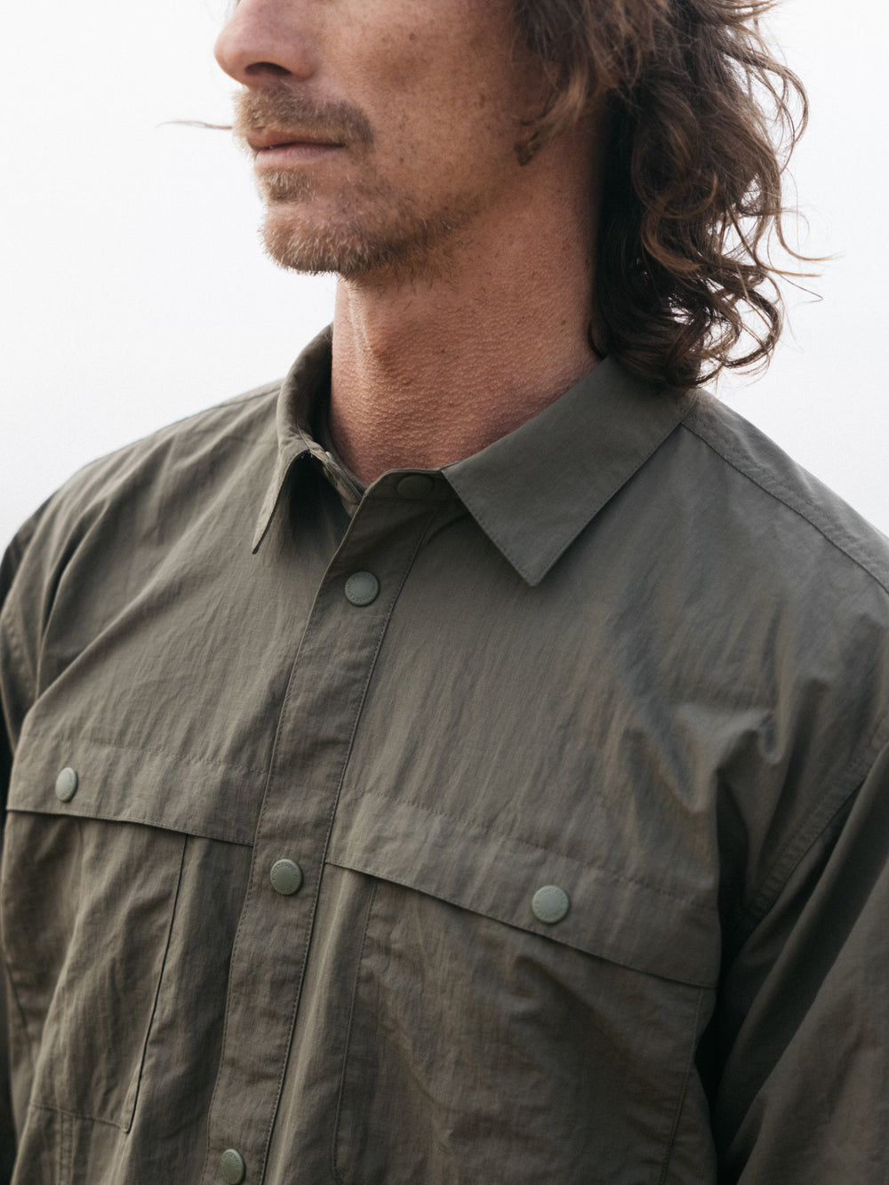 Recycled Long Sleeve Shirt in Olive - Wander