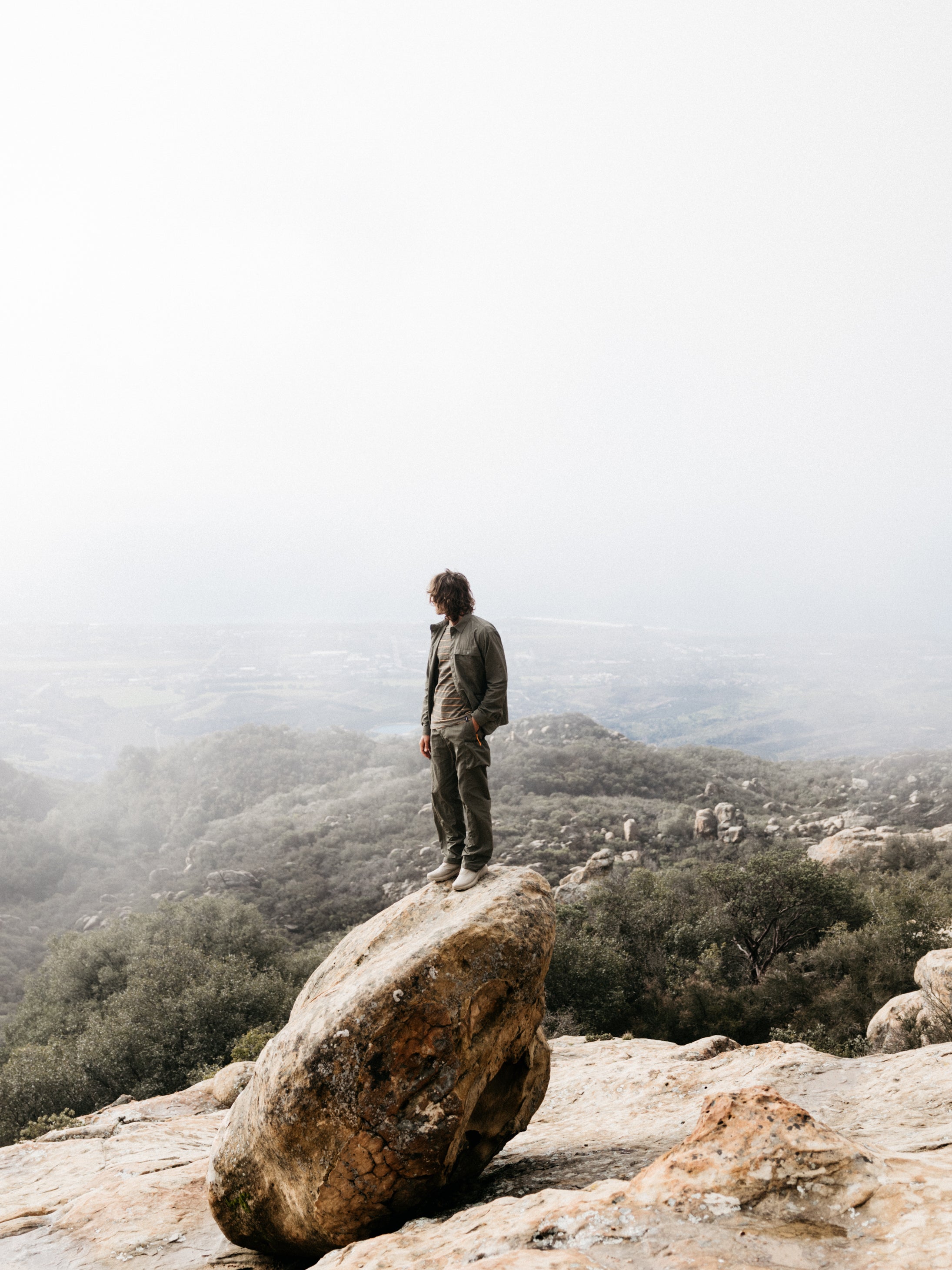 Recycled Long Sleeve Shirt in Olive - Wander