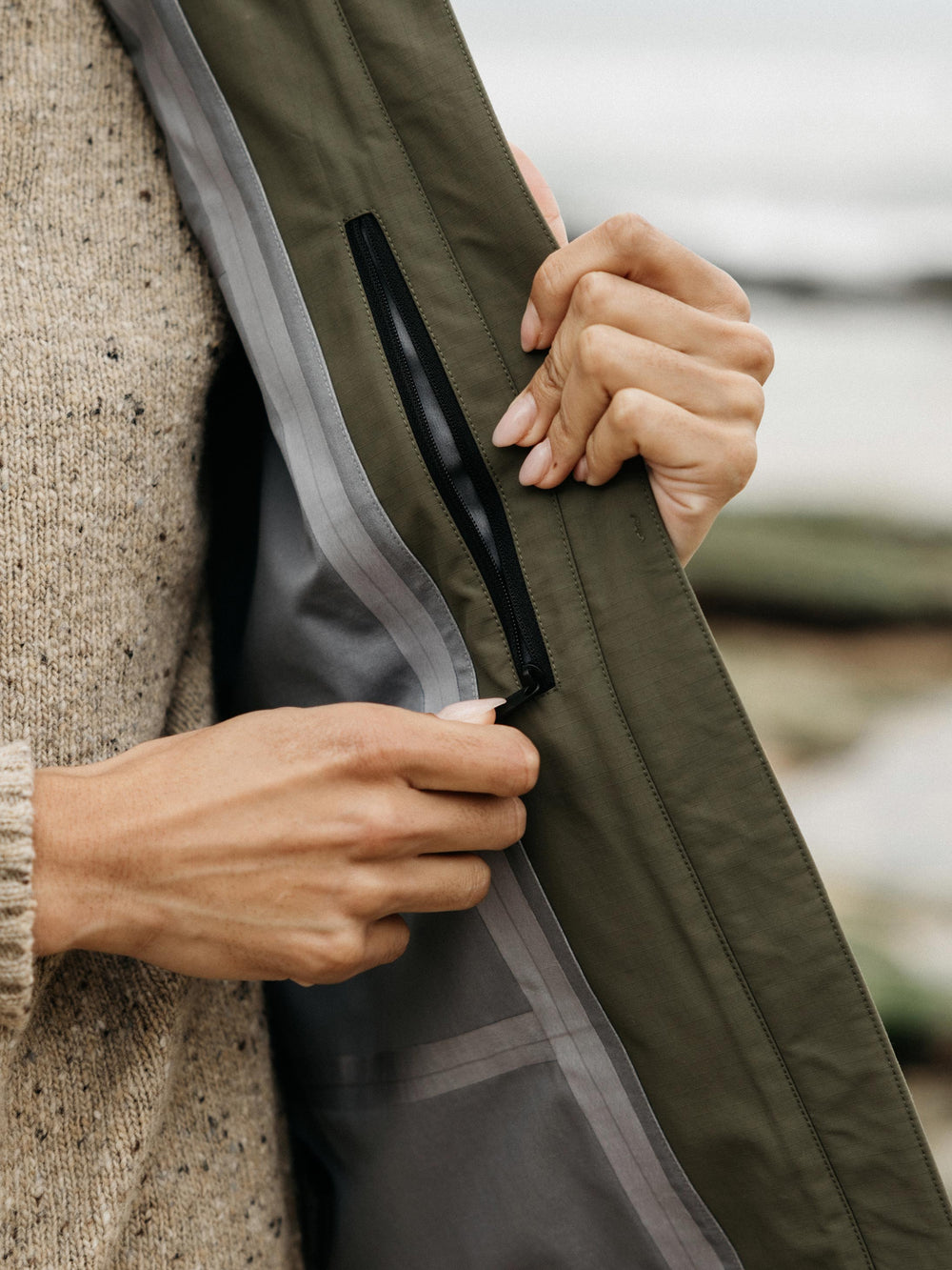 Stormbird Waterproof Jacket in Olive