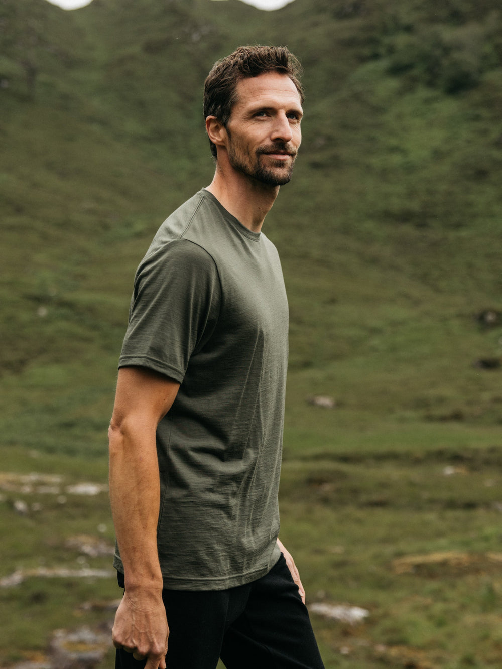 Merino Baselayer T-Shirt in Olive - Seeker