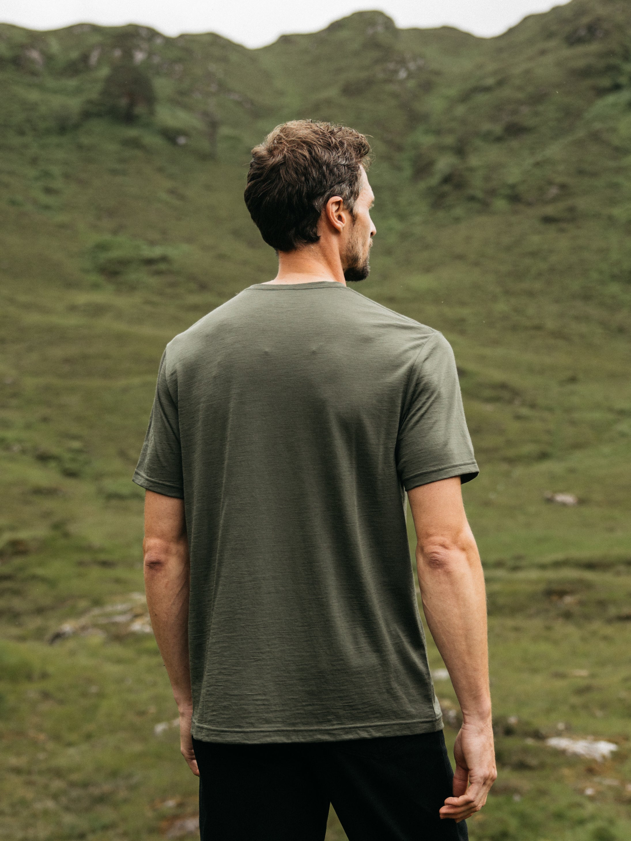 Merino Baselayer T-Shirt in Olive - Seeker