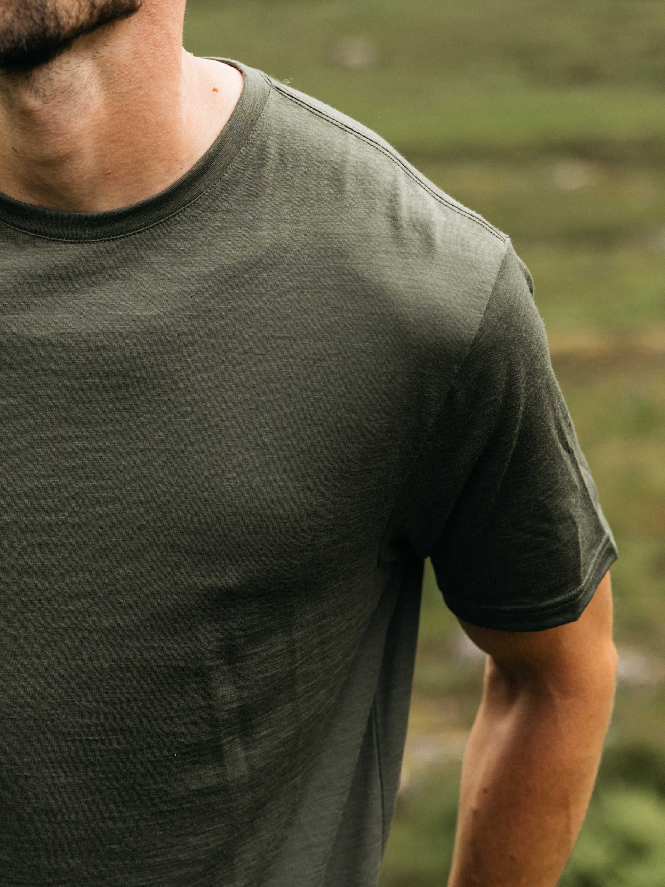Merino Baselayer T-Shirt in Olive - Seeker