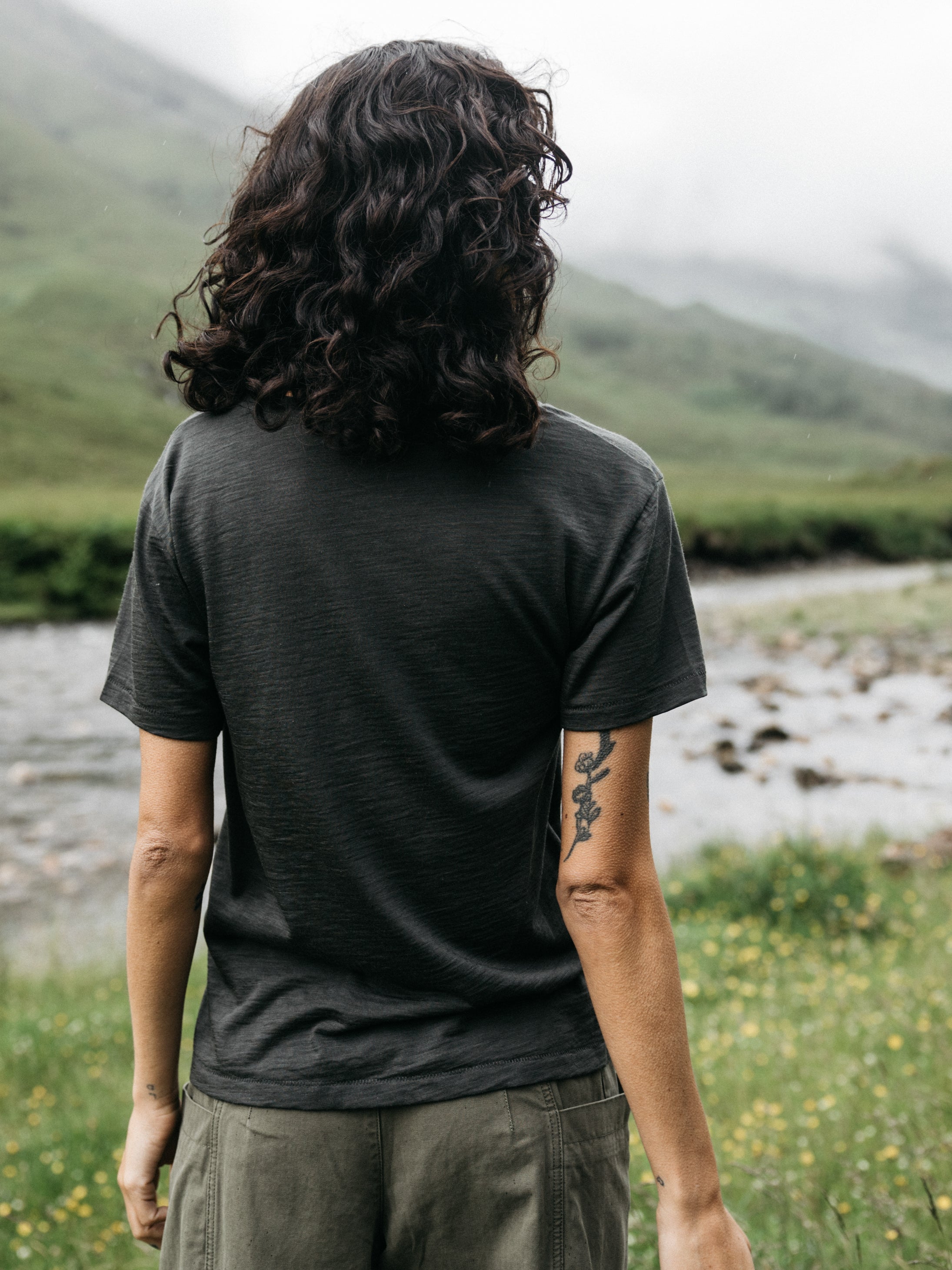 Merino T-Shirt Baselayer in Raven Black - Seeker