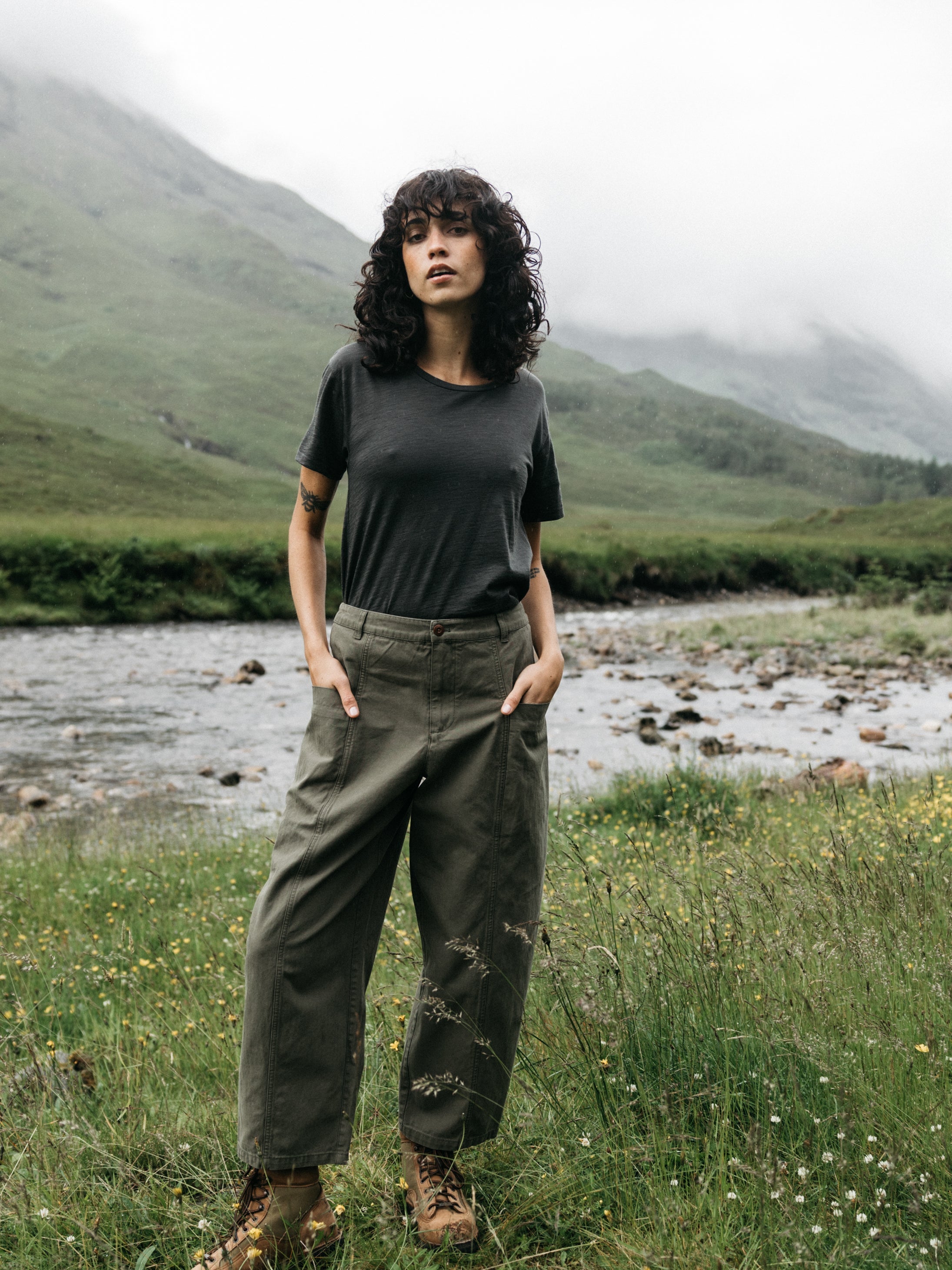 Merino T-Shirt Baselayer in Raven Black - Seeker