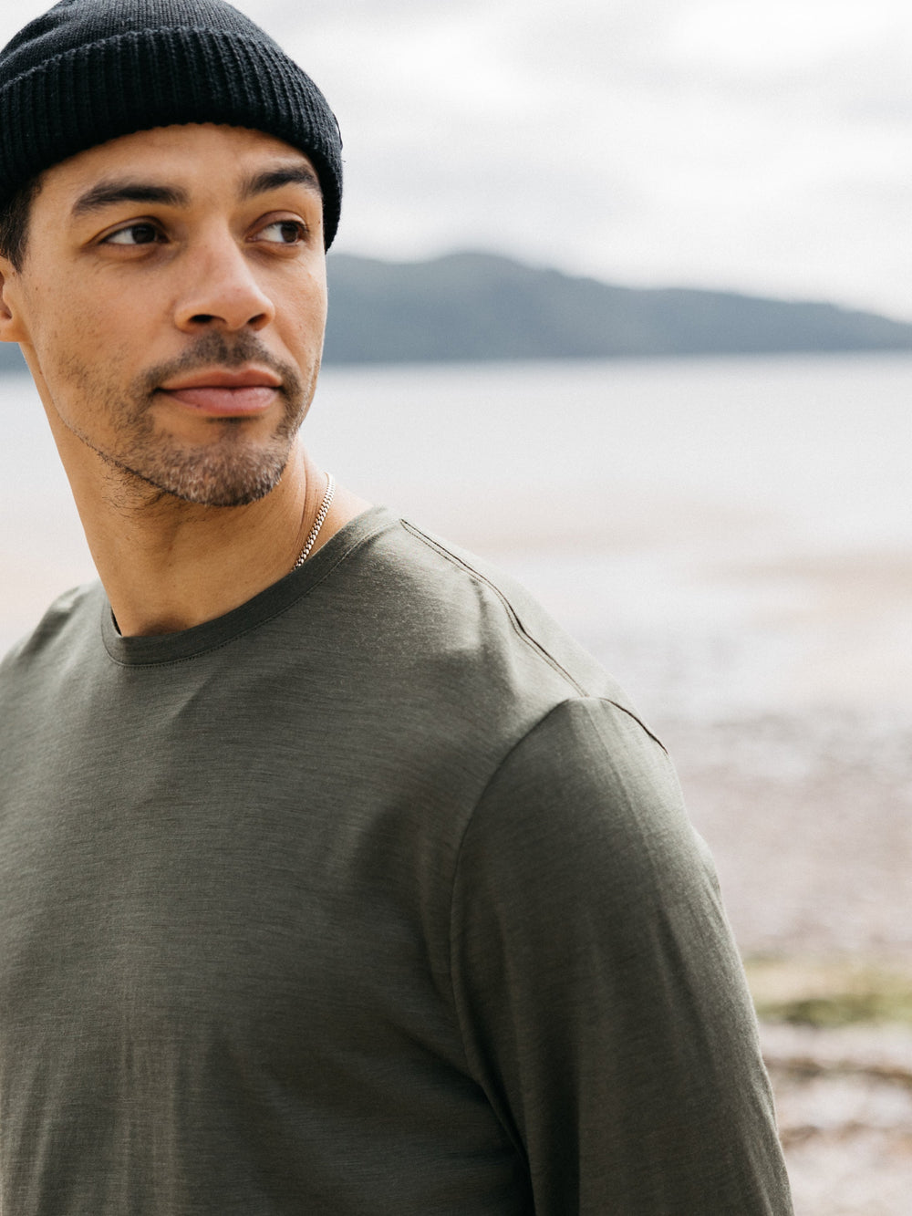 Merino Long Sleeve Baselayer in Olive - Seeker