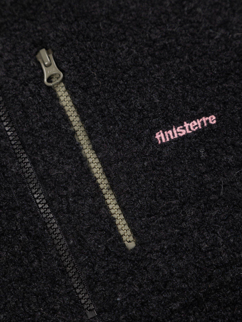 Recycled Wool 1/4 Zip Fleece in Raven Black - Hegen