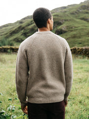 Wool Knit Jumper in Oatmeal - Mora
