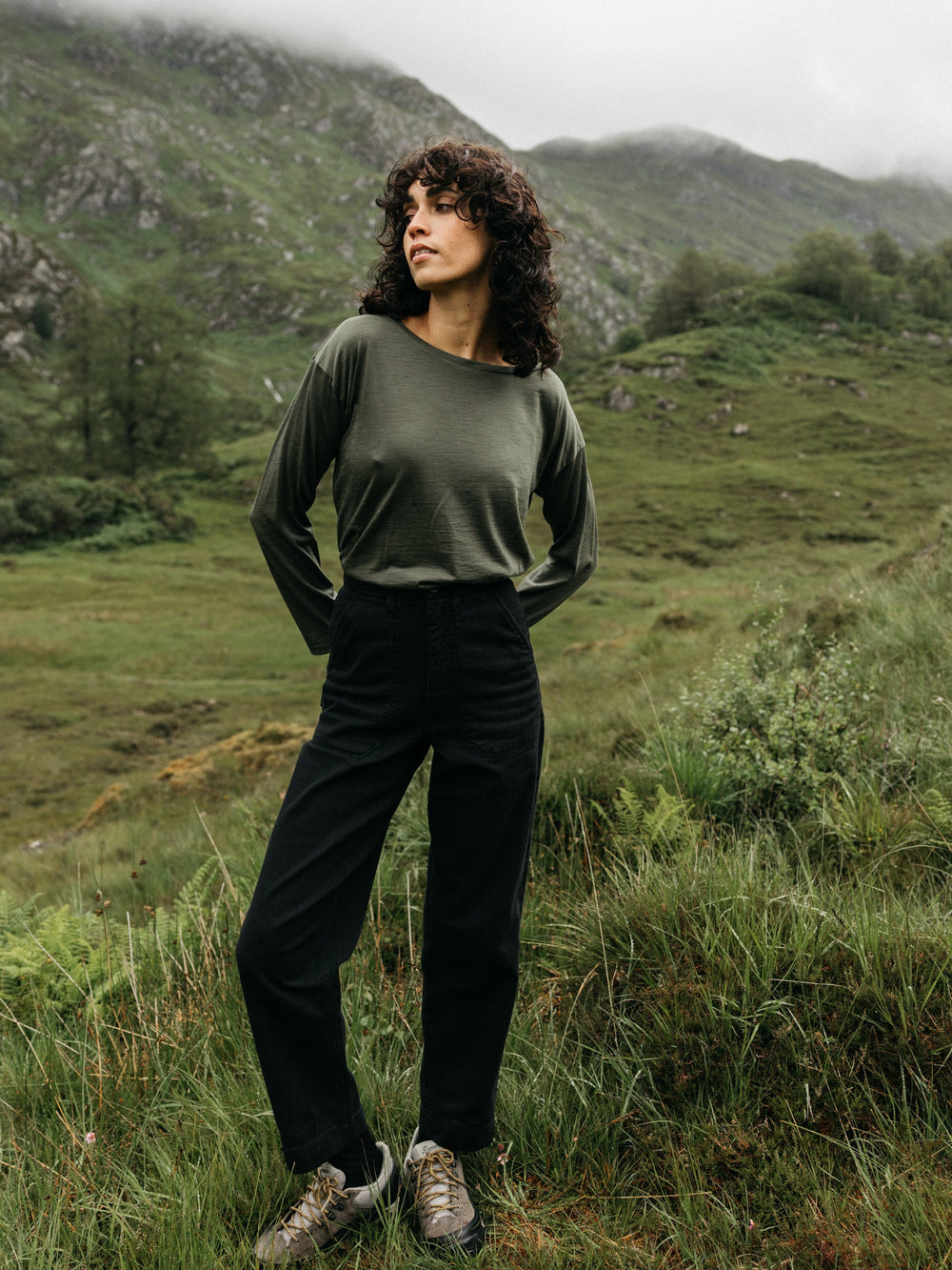 Merino Long Sleeve Baselayer in Olive - Seeker