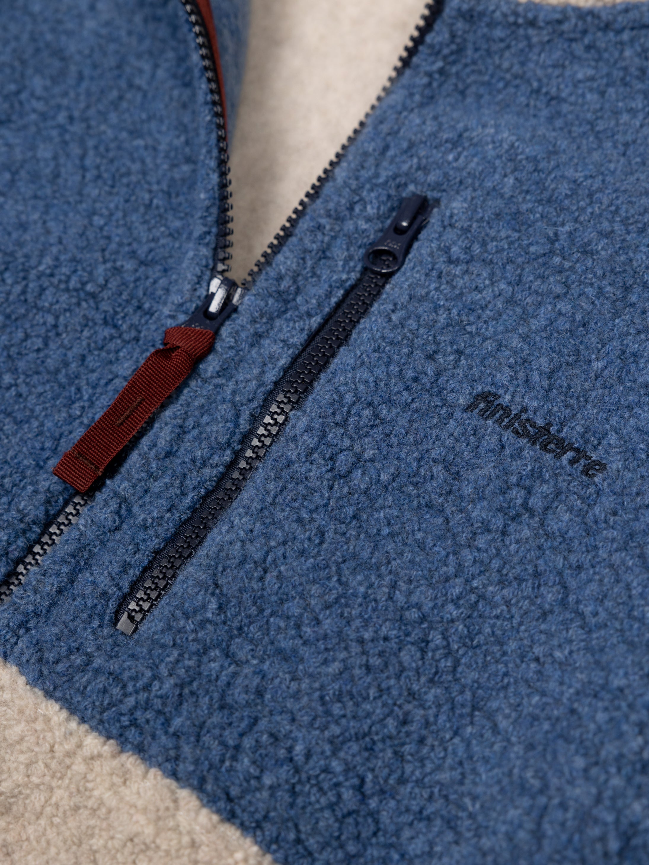 Hegen 1/4 Zip Fleece in Coastal Fjord/Oatmeal