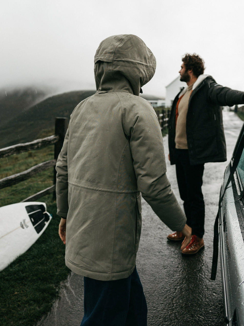 Parka Jacket in Willow Green - Vellus